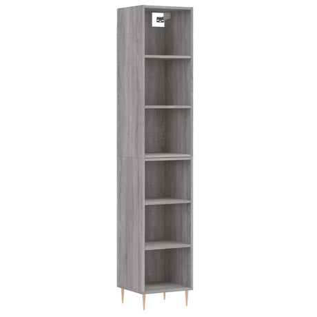 Credenza Grigio Sonoma 34,5x32,5x180 cm in Legno Multistrato