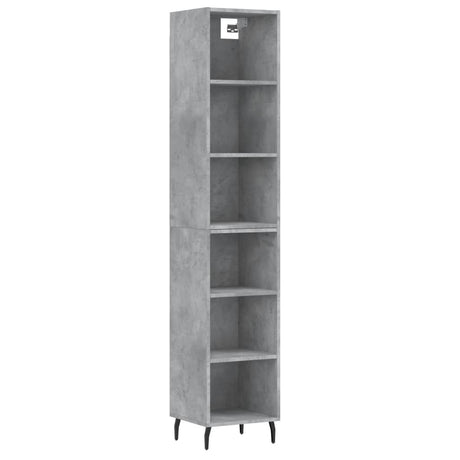 Credenza Grigio Cemento 34,5x32,5x180 cm in Legno Multistrato