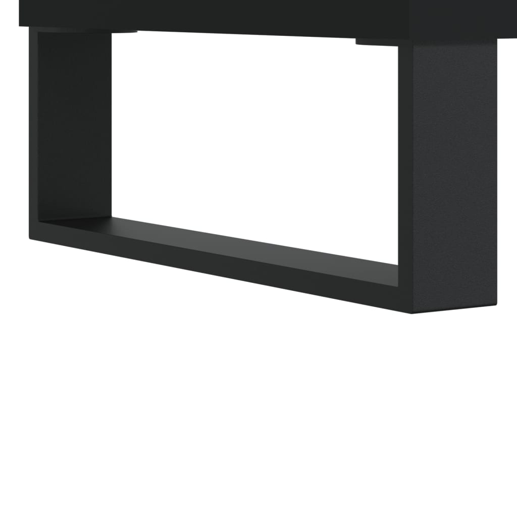 Credenza Nera 34,5x32,5x180 cm in Legno Multistrato