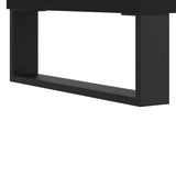 Credenza Nera 34,5x32,5x180 cm in Legno Multistrato