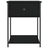 Comodino Nero 44x45x58 cm in Legno Multistrato