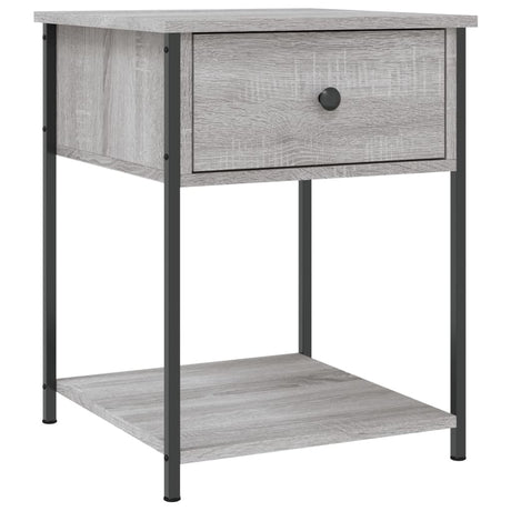 Comodino Grigio Sonoma 44x45x58 cm in Legno Multistrato