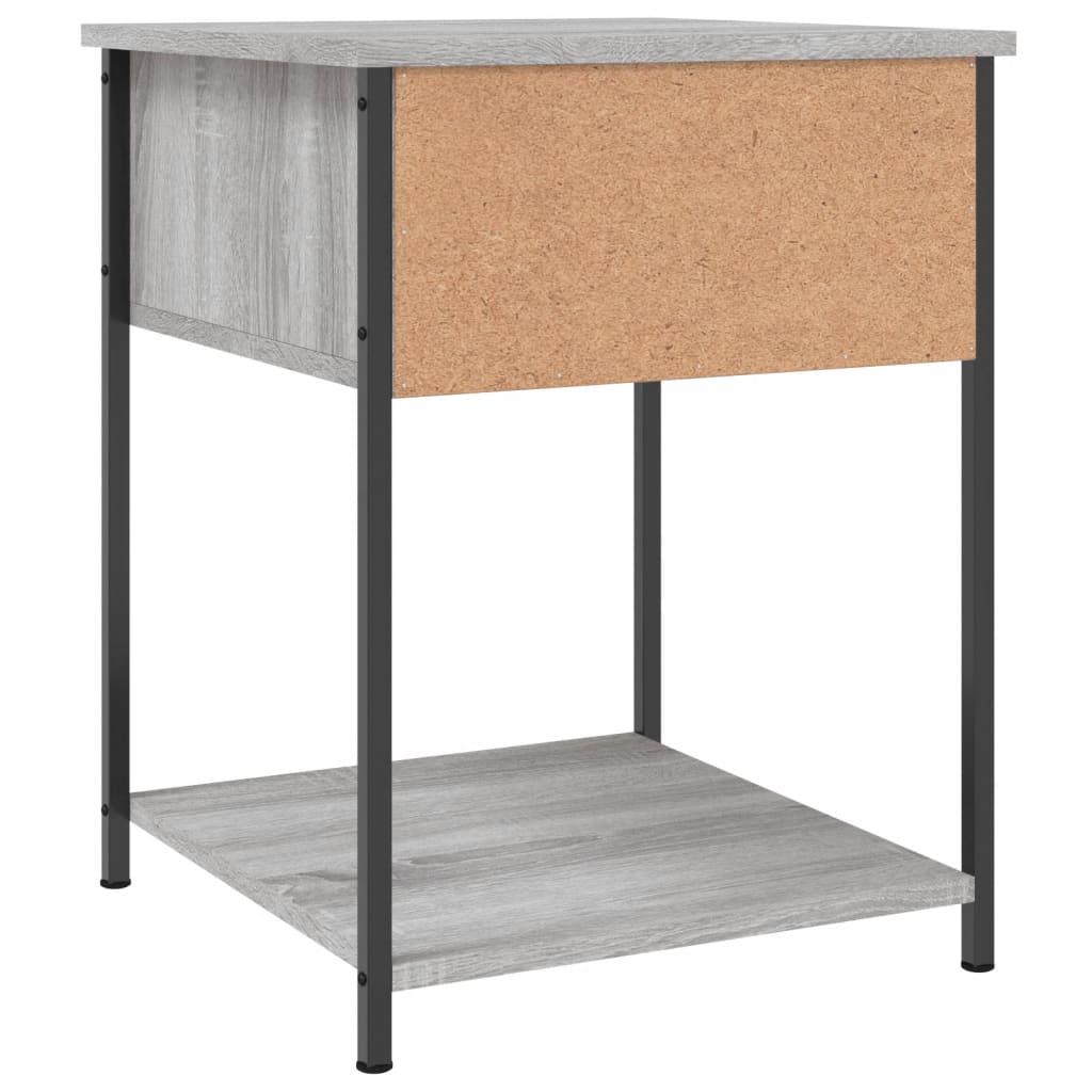 Comodino Grigio Sonoma 44x45x58 cm in Legno Multistrato