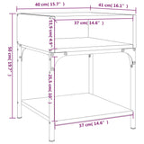 Comodino Grigio Sonoma 40x41x50 cm in Legno Multistrato