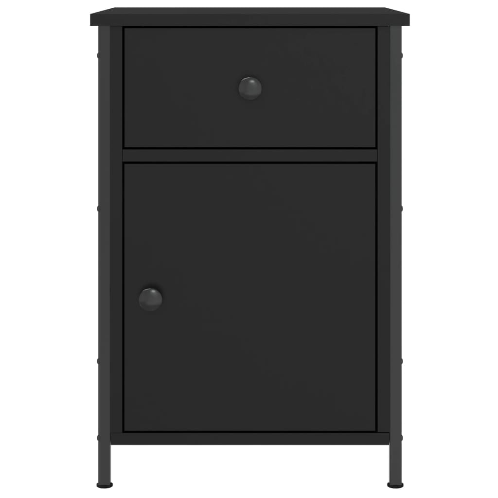 Comodino Nero 40x42x60 cm in Legno Multistrato