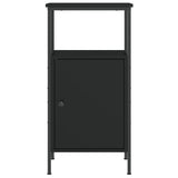 Comodino Nero 41x31x80 cm in Legno Multistrato