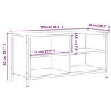 Mobile Porta TV Nero 100x40x50 cm in Legno Multistrato