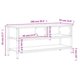 Mobile Porta TV Nero 100x35x45 cm in Legno Multistrato