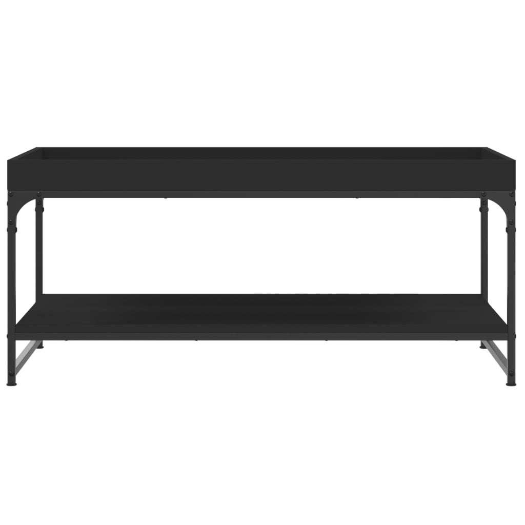 Tavolino da Salotto Nero 100x49x45 cm in Legno Multistrato