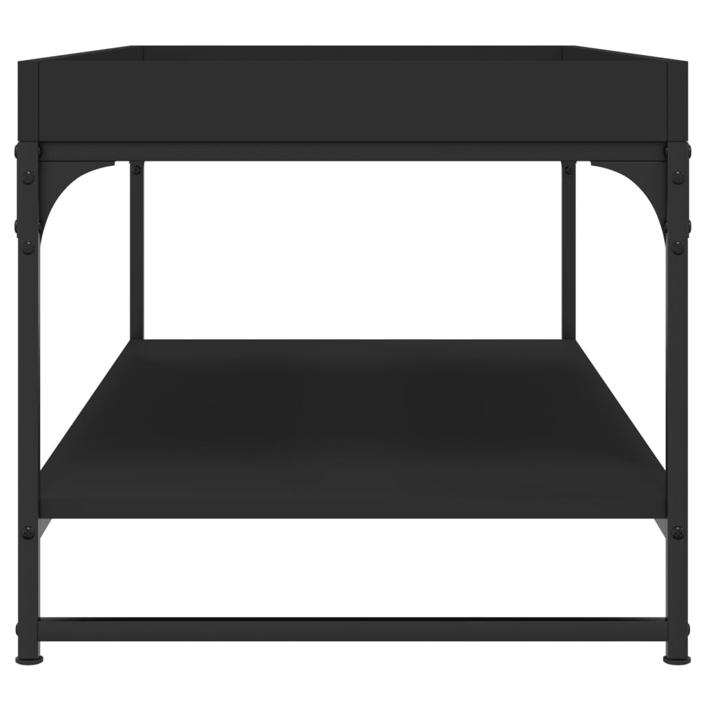 Tavolino da Salotto Nero 100x49x45 cm in Legno Multistrato