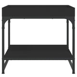 Tavolino da Salotto Nero 49,5x49,5x45 cm in Legno Multistrato