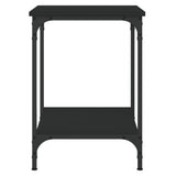 Tavolino da Salotto Nero 40x40x55 cm in Legno Multistrato