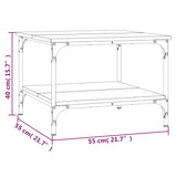 Tavolino da Salotto Rovere Sonoma 55x55x40 cm Legno Multistrato