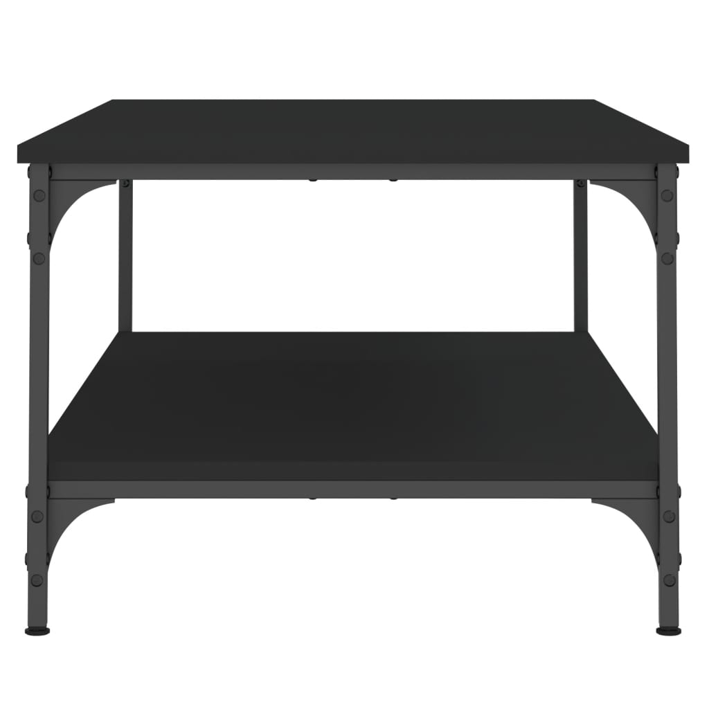 Tavolino da Salotto Nero 100x55x40 cm in Legno Multistrato