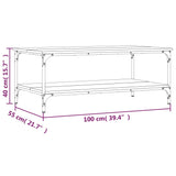 Tavolino da Salotto Rovere Sonoma 100x55x40cm Legno Multistrato