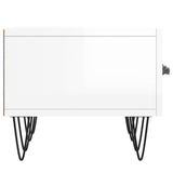 Mobile Porta TV Bianco Lucido 150x36x30 cm in Legno Multistrato