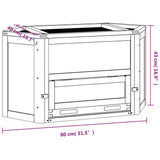 Gabbia per Criceti 80x40x43 cm in Legno Massello di Abete