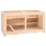 Gabbia per Criceti 104x52x54 cm in Legno Massello di Abete