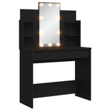 Toeletta con Luci LED Nera 96x40x142 cm