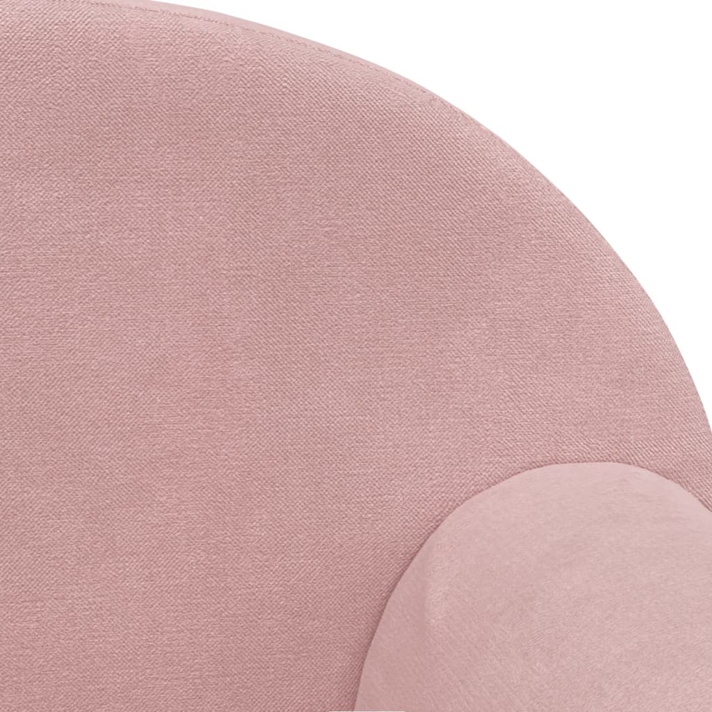 Divano per Bambini Rosa in Morbido Peluche