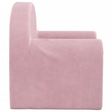 Divano Letto per Bambini Rosa in Morbido Peluche