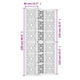 Divisorio Ambienti 3 Pannelli Marrone e Nero Massello Paulownia