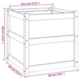 Fioriera Giardino Marrone Cera 60x60x60 cm Legno Massello Pino