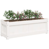 Fioriera da Giardino Bianca 90x31x31 cm Legno Massello di Pino