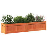 Fioriera Giardino Marrone Cera 150x31x31 cm Legno Massello Pino