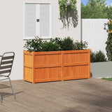 Fioriera Giardino Marrone Cera 150x50x70 cm Legno Massello Pino