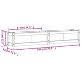 Fioriera da Giardino 180x31x31 cm in Legno Massello di Pino