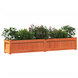 Fioriera Giardino Marrone Cera 180x31x31 cm Legno Massello Pino