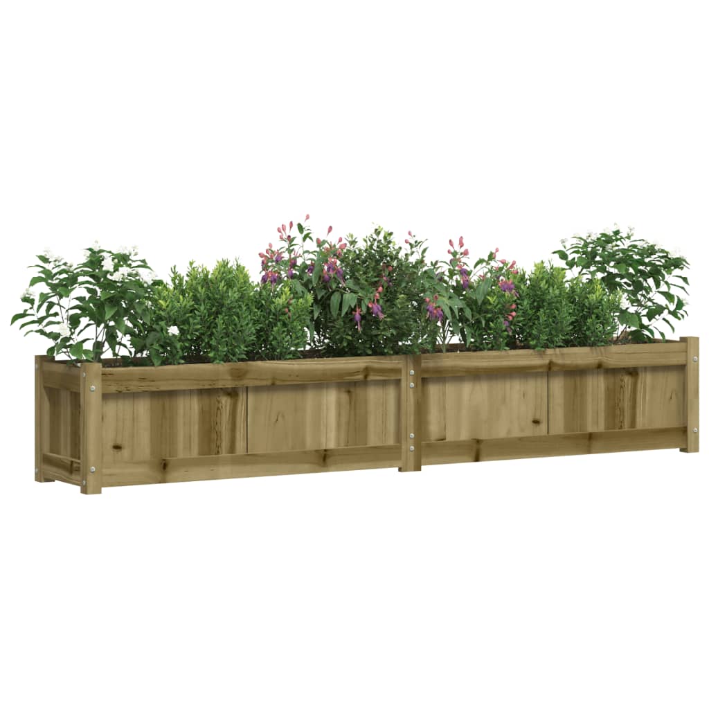 Fioriera da Giardino 180x31x31 cm in Legno di Pino Impregnato