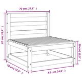 Divani da Giardino Senza Braccioli 2pz 70x70x67cm Massello Pino