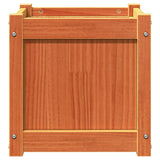 Fioriera Giardino Marrone Cera 40x40x40 cm Legno Massello Pino