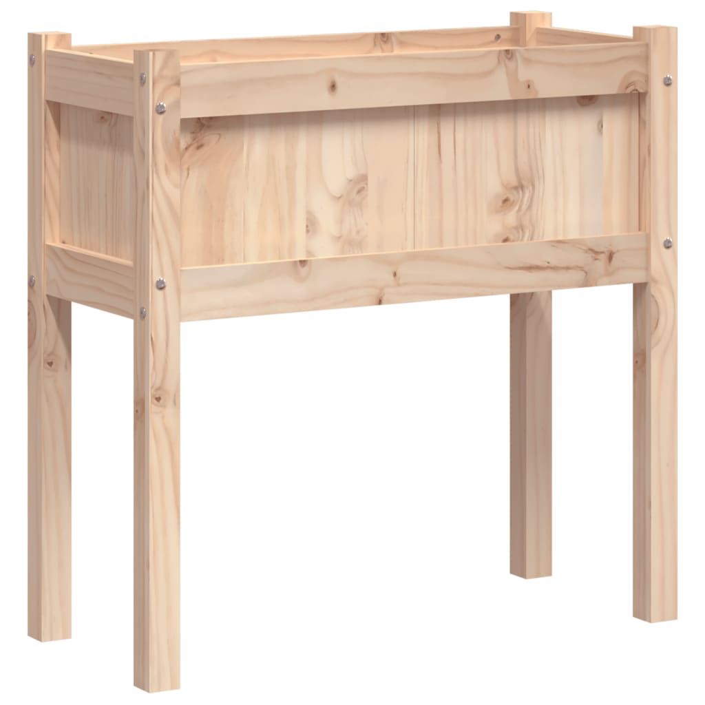 Fioriera da Giardino con Gambe 70x31x70 cm Legno Massello Pino