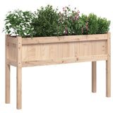 Fioriera Giardino con Gambe 110x31x70 cm Legno Massello Pino