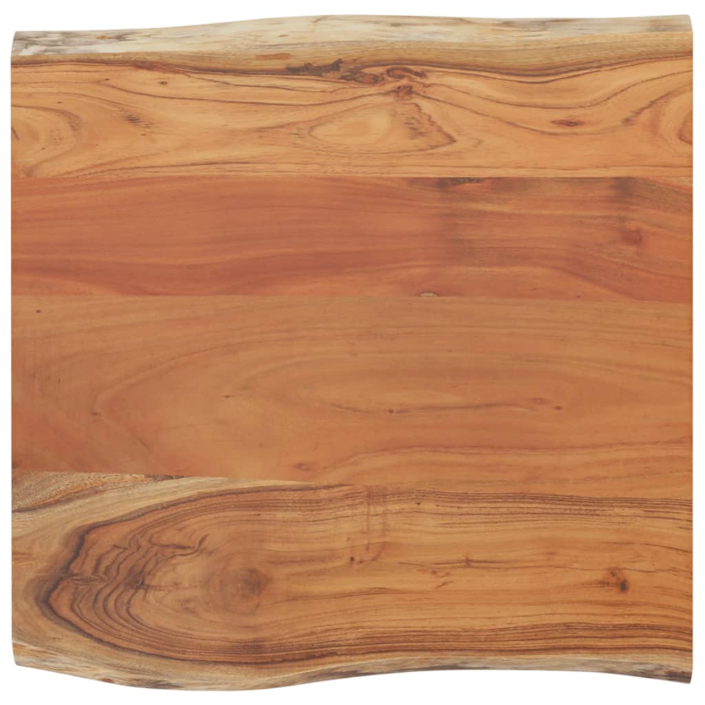 Tavolino 40x40x2,5 cm in Legno Massello di Acacia Bordi Vivi