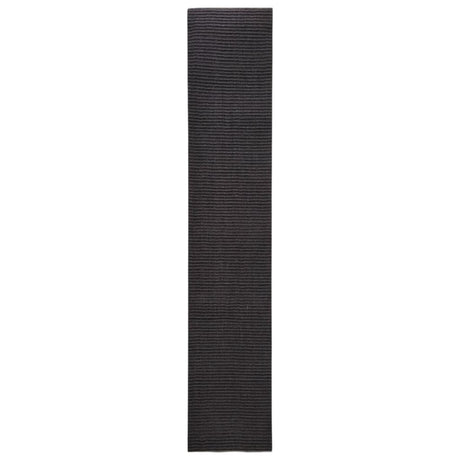 Tappeto in Sisal per Tiragraffi Nero 66x350 cm