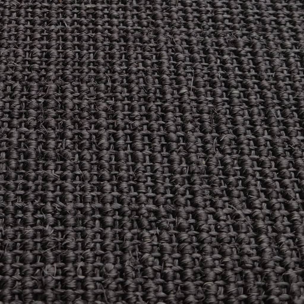 Tappeto in Sisal per Tiragraffi Nero 66x350 cm