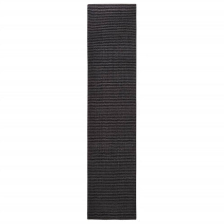 Tappeto in Sisal per Tiragraffi Nero 80x350 cm