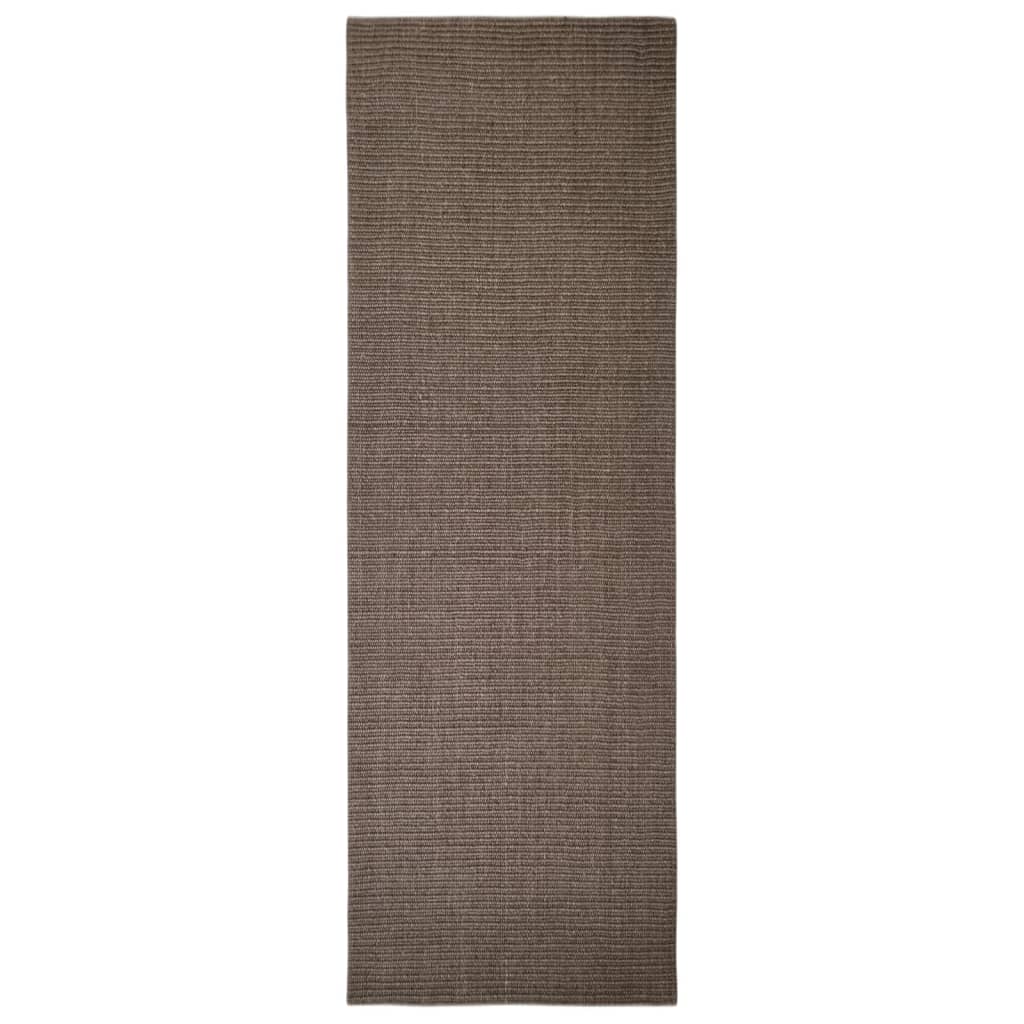 Tappeto in Sisal per Tiragraffi Marrone 66x200 cm