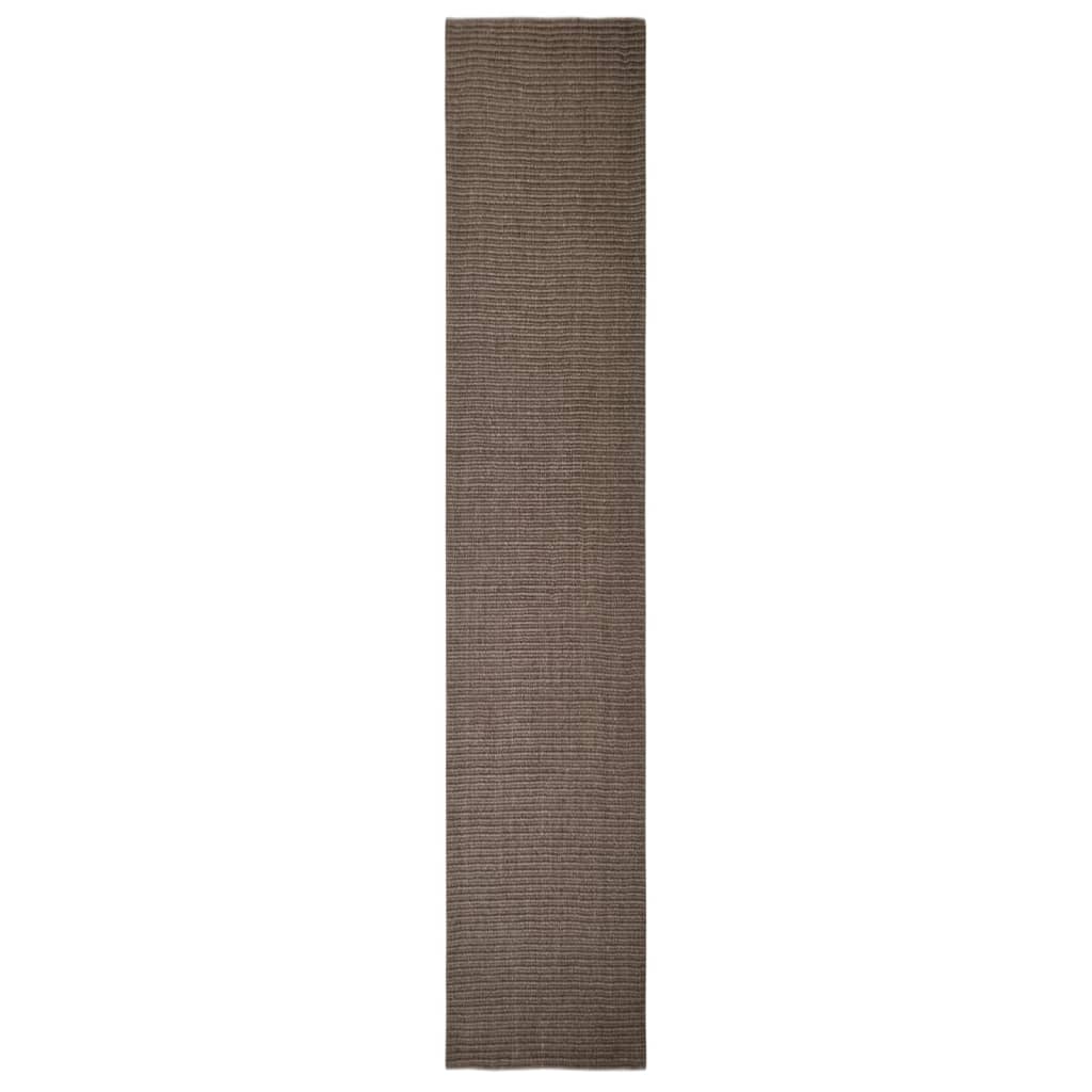 Tappeto in Sisal per Tiragraffi Marrone 66x350 cm