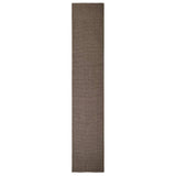 Tappeto in Sisal per Tiragraffi Marrone 66x350 cm