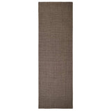 Tappeto in Sisal per Tiragraffi Marrone 80x250 cm