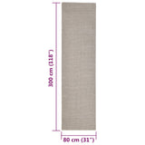 Tappeto in Sisal per Tiragraffi Sabbia 80x300 cm