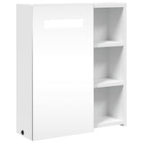 Armadietto Bagno con Specchio e LED Bianco 45x13x52 cm