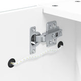 Armadietto Bagno con Specchio e LED Bianco 60x13x52 cm