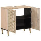 Mobile Lavabo da Bagno 62x33x58cm in Legno Massello di Mango