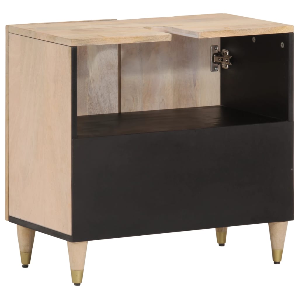 Mobile Lavabo da Bagno 62x33x58cm in Legno Massello di Mango